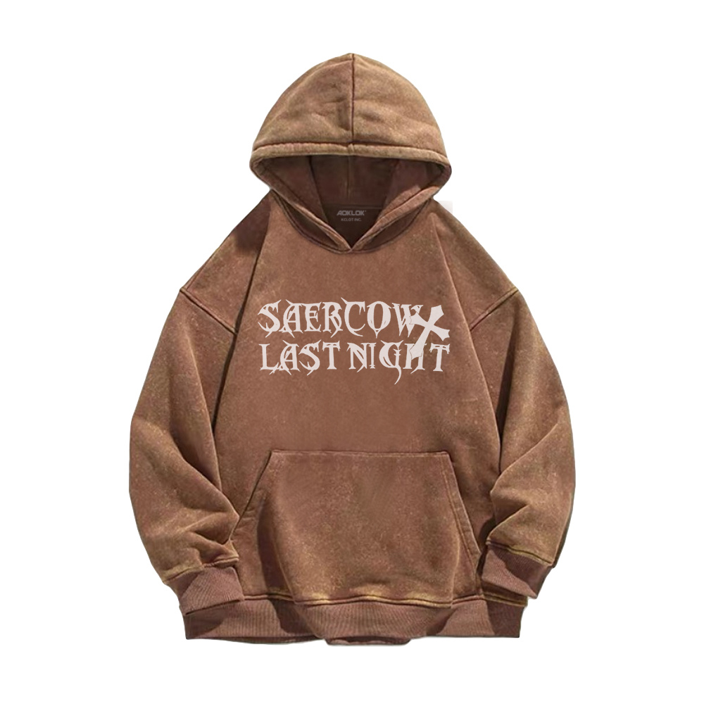 Casual Wings Cross Washed Hoodie