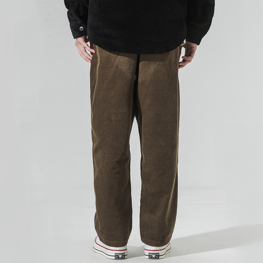 Retro Loose Straight Corduroy Sweatpants