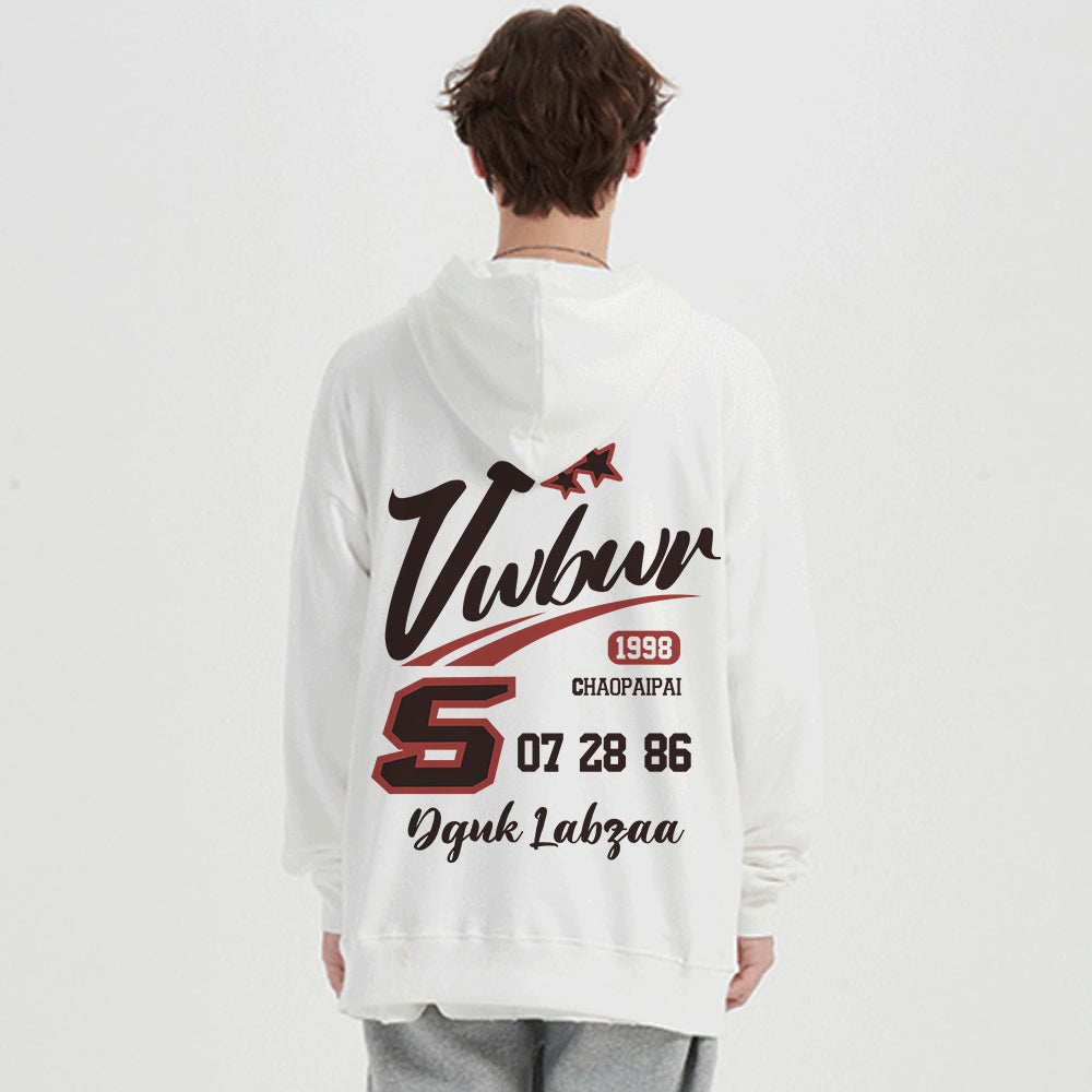 Street Letter Graphic Cotton Hoodie