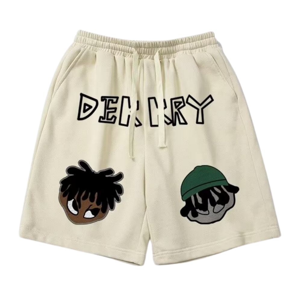 American Two Weird Kids Print Shorts