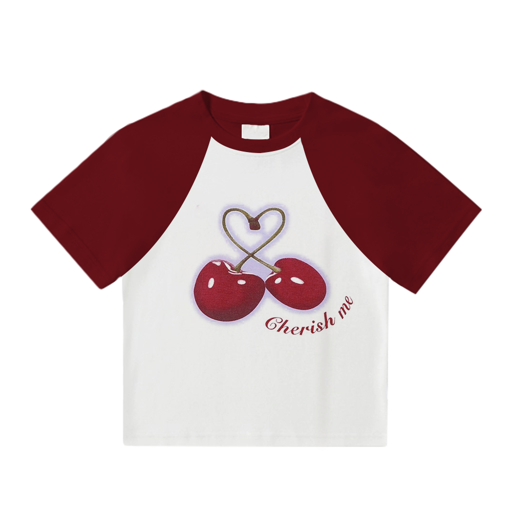 Women's Cherry Patchwork T-Shirt