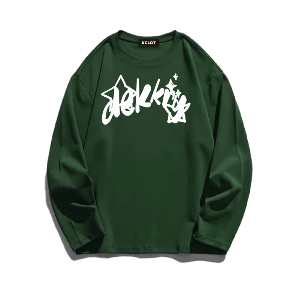 Casual Stars Letter Print Sweatshirt