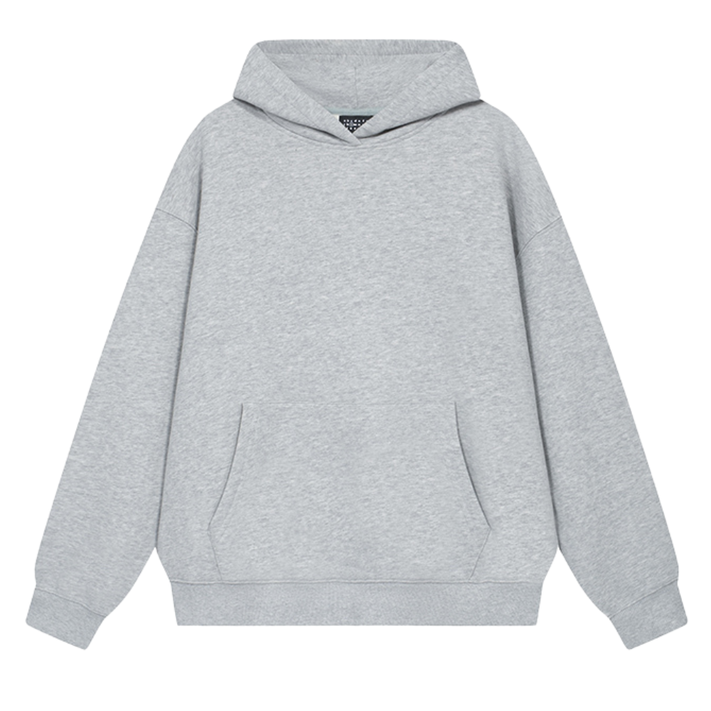 Solid Color No Drawstring Hoodie