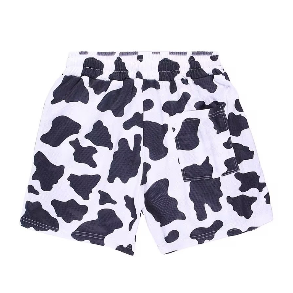 Casual Cow Leopard Drawstring Shorts