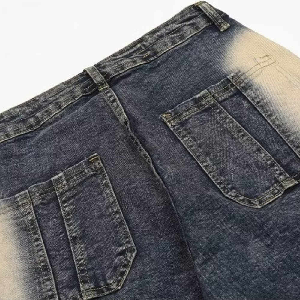 PM | Vintage Irregular Tie-dye Jeans