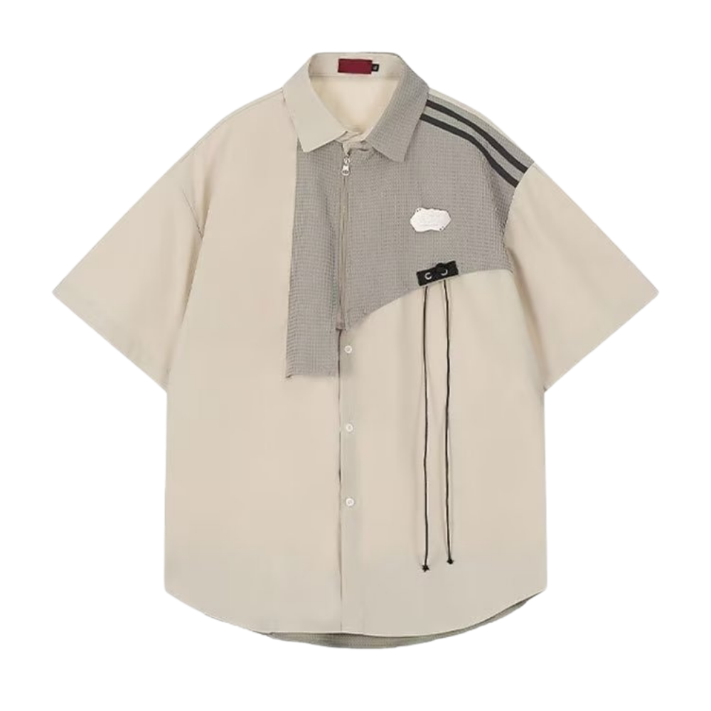 Japanese Drawstring Collar Shirt