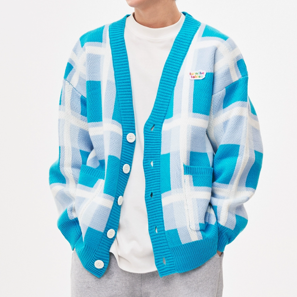 Sun Doll Plaid Cardigan Sweater