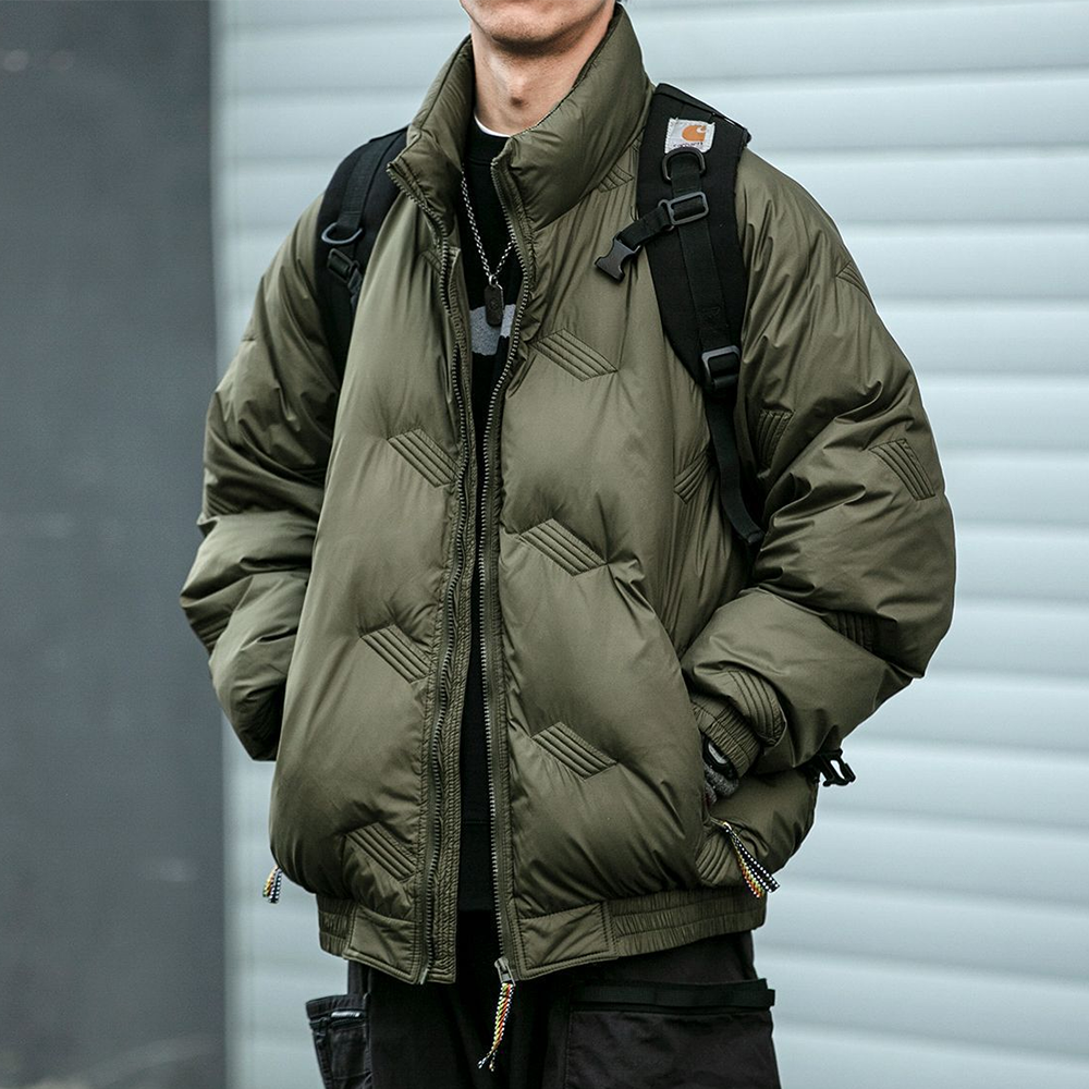 Pressed Line Printing Solid Color Coat