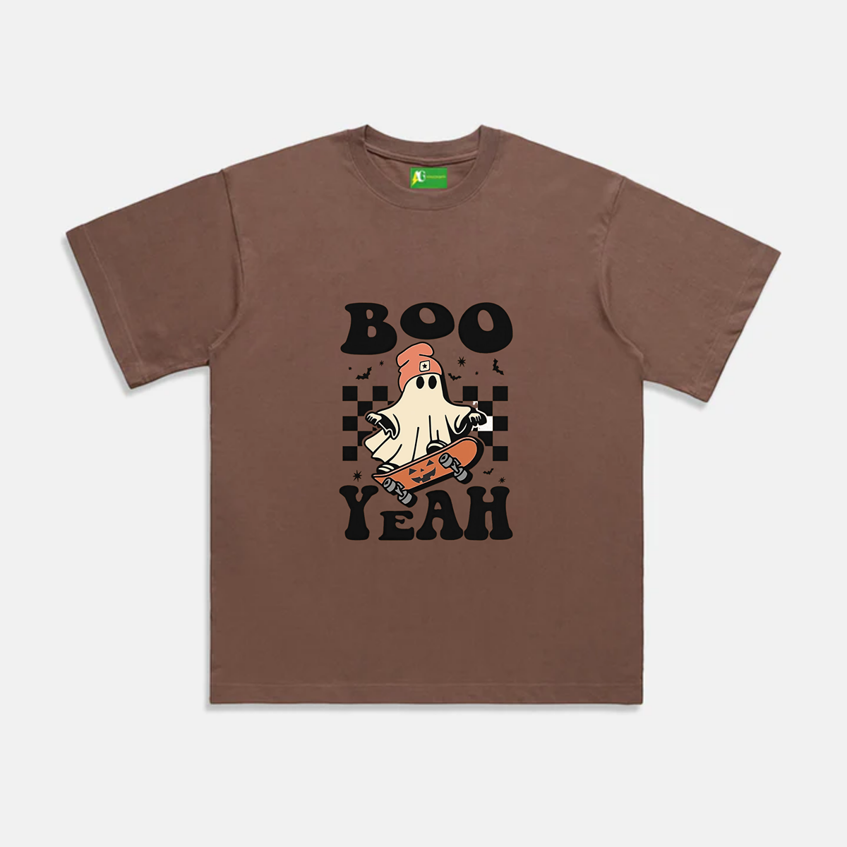 AG Halloween Skateboard Cute Ghost T-Shirt