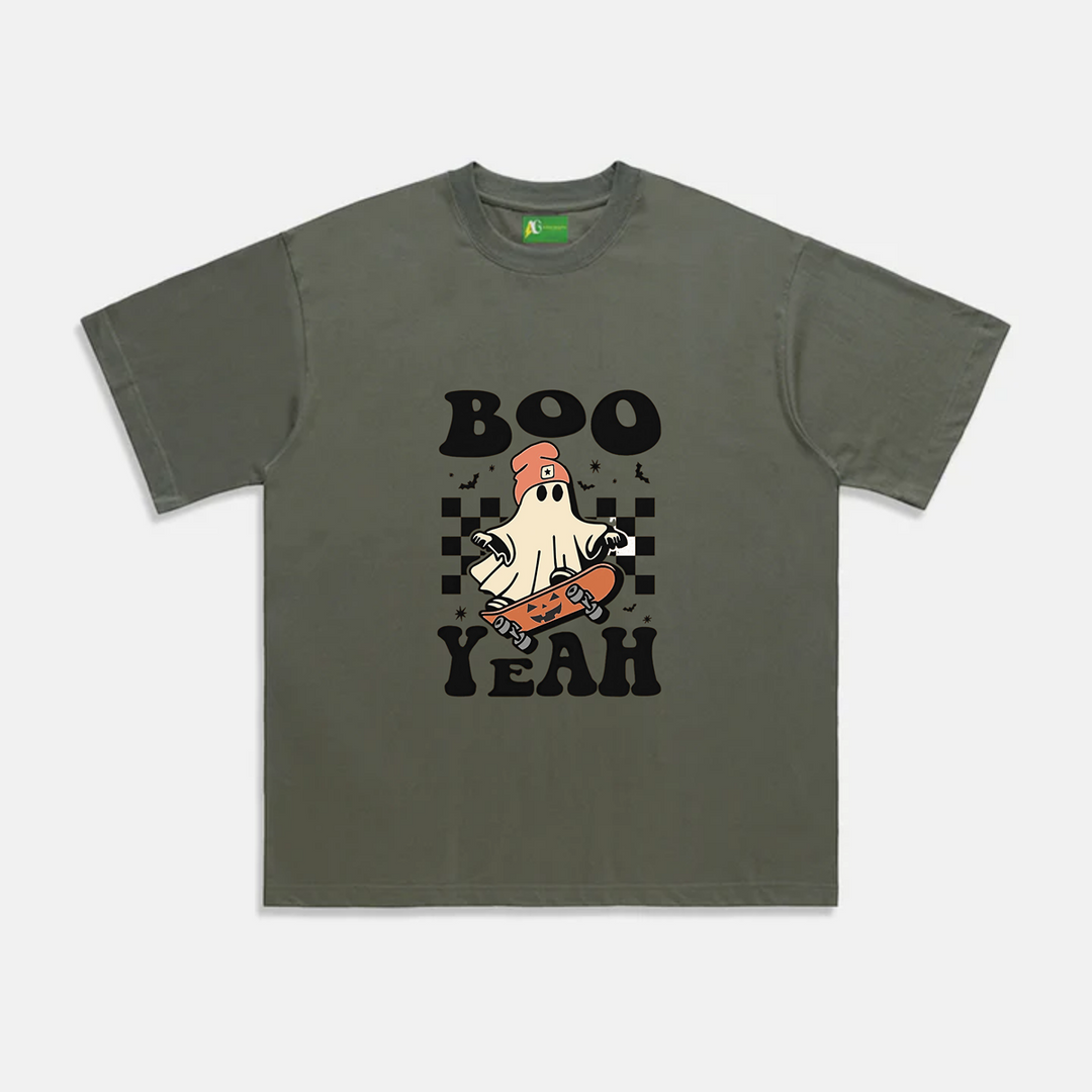 AG Halloween Skateboard Cute Ghost T-Shirt
