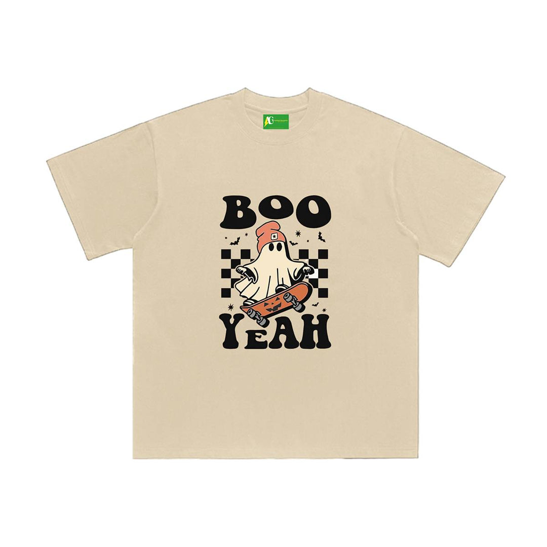 AG Halloween Skateboard Cute Ghost T-Shirt