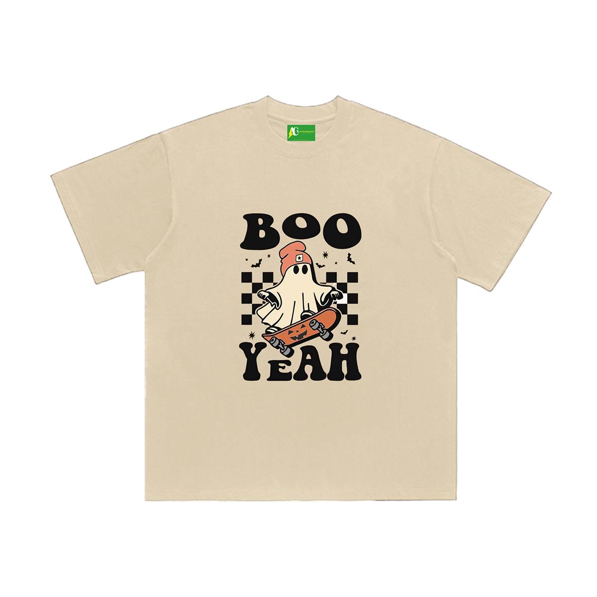 AG Halloween Skateboard Cute Ghost T-Shirt