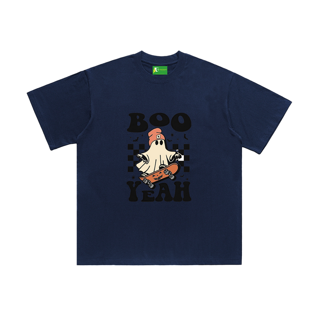AG Halloween Skateboard Cute Ghost T-Shirt