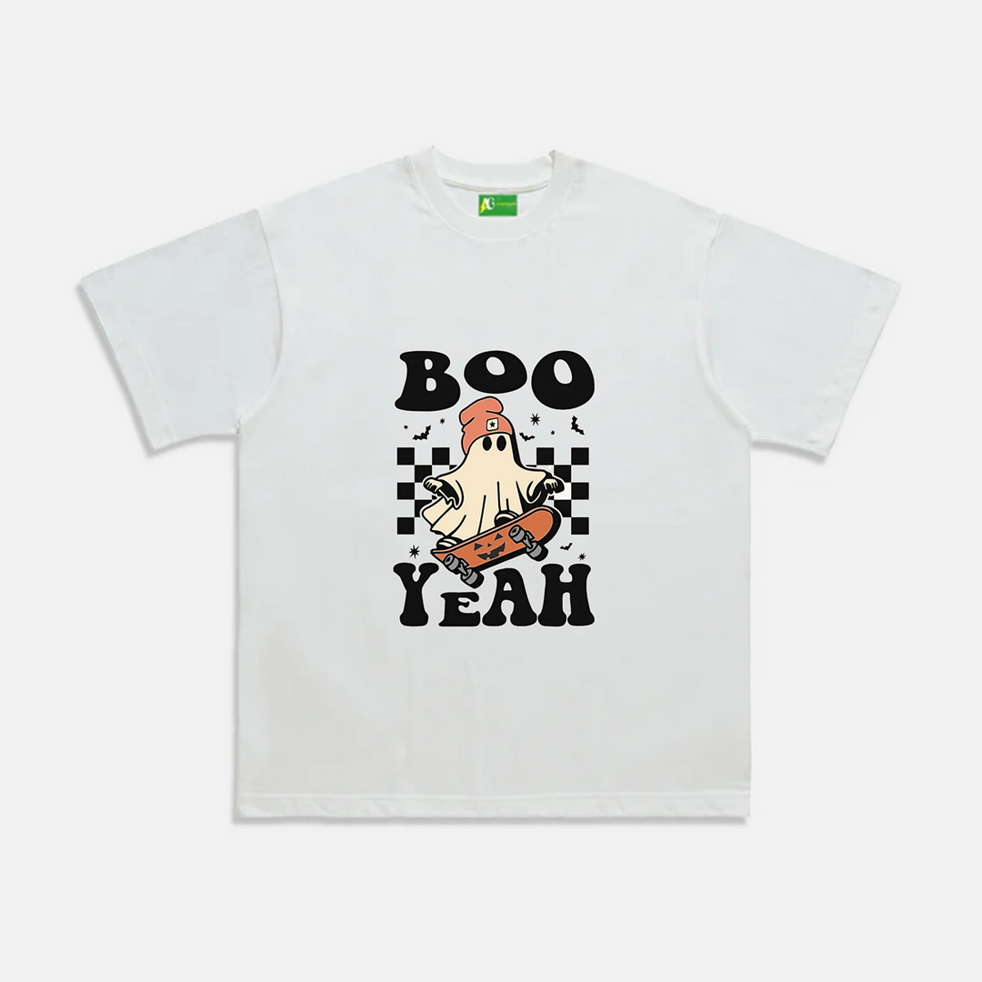 AG Halloween Skateboard Cute Ghost T-Shirt
