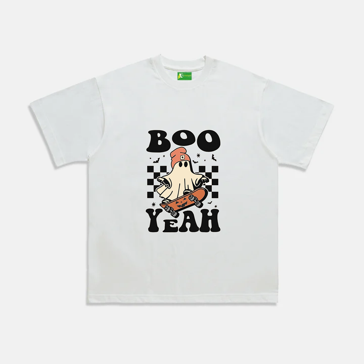 AG Halloween Skateboard Cute Ghost T-Shirt