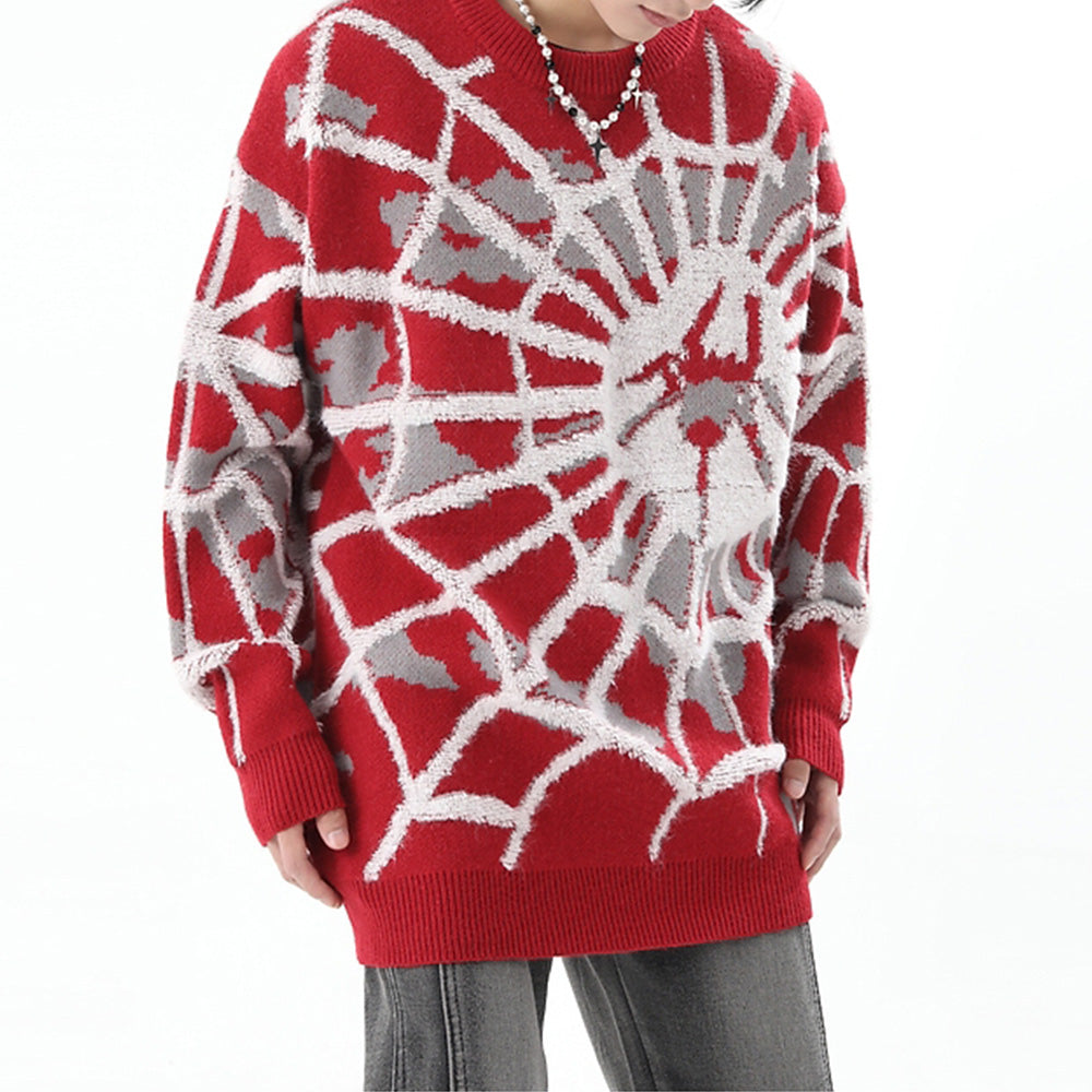 OOC' Cute Spider Web Knit Sweater
