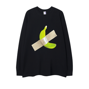 Street Philanthropist Artistic Banana Design Long Sleeve Shirt