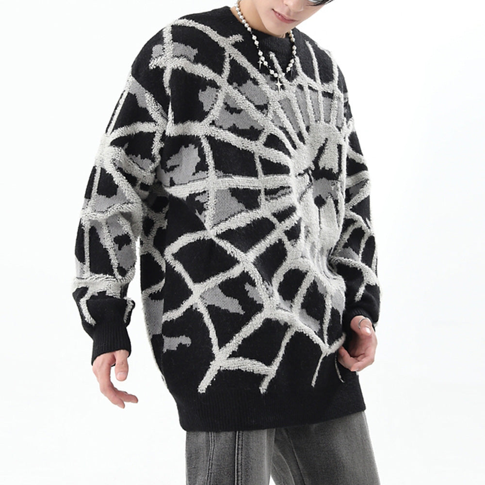 OOC' Cute Spider Web Knit Sweater
