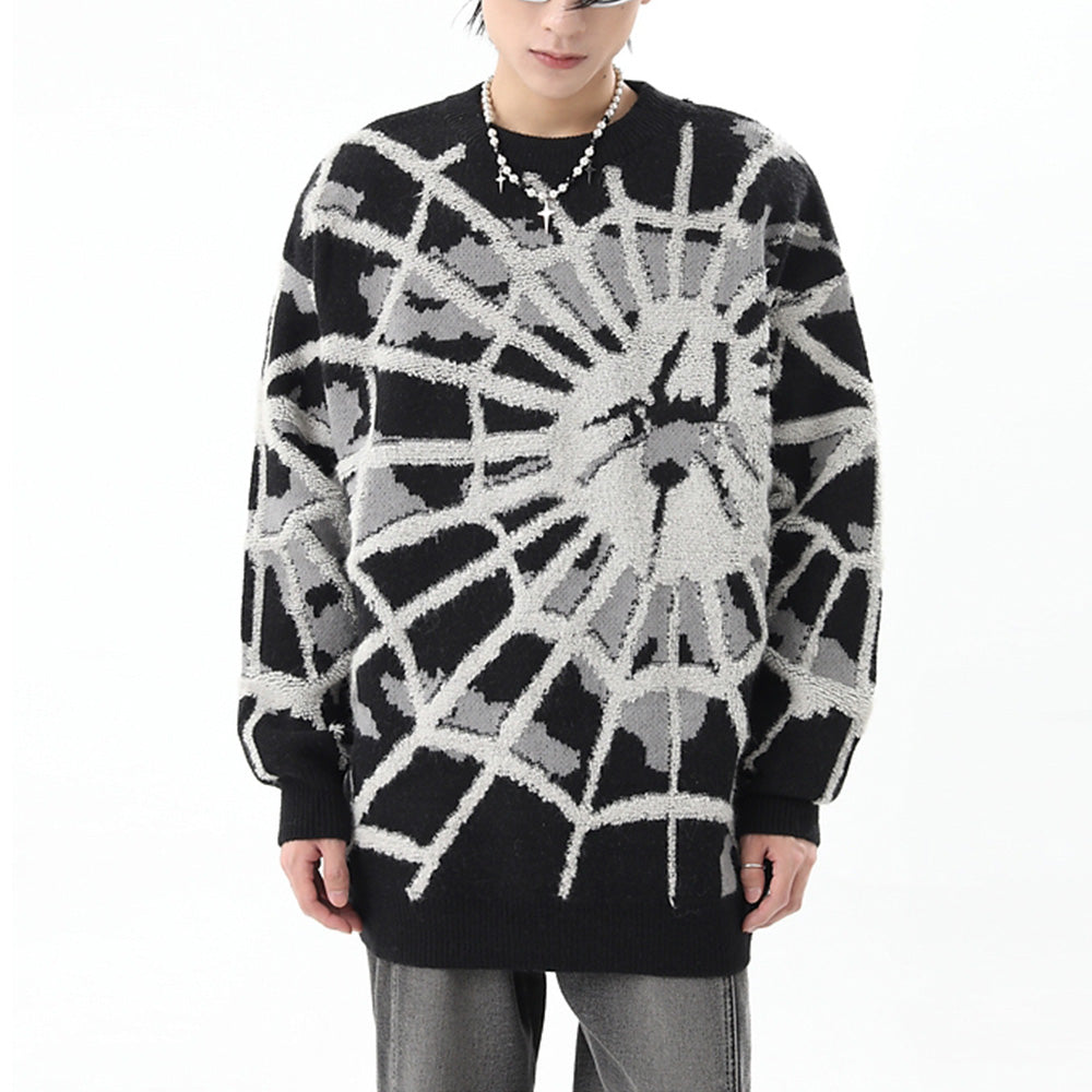 OOC' Cute Spider Web Knit Sweater