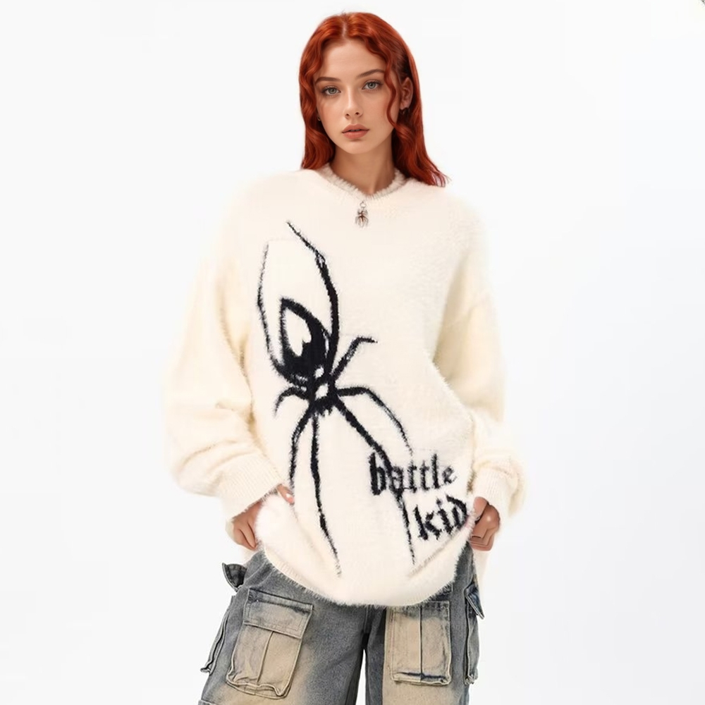 OOC' High Street Spider Jacquard Fleece Sweater