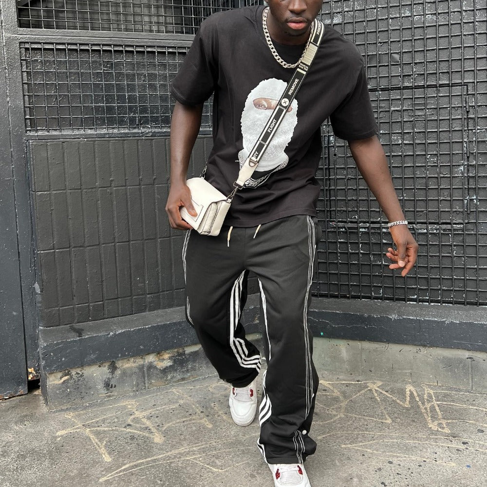 Urban High Street Stripe Buttons Pants