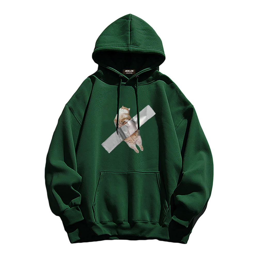 Funny Kitten Print Hoodie