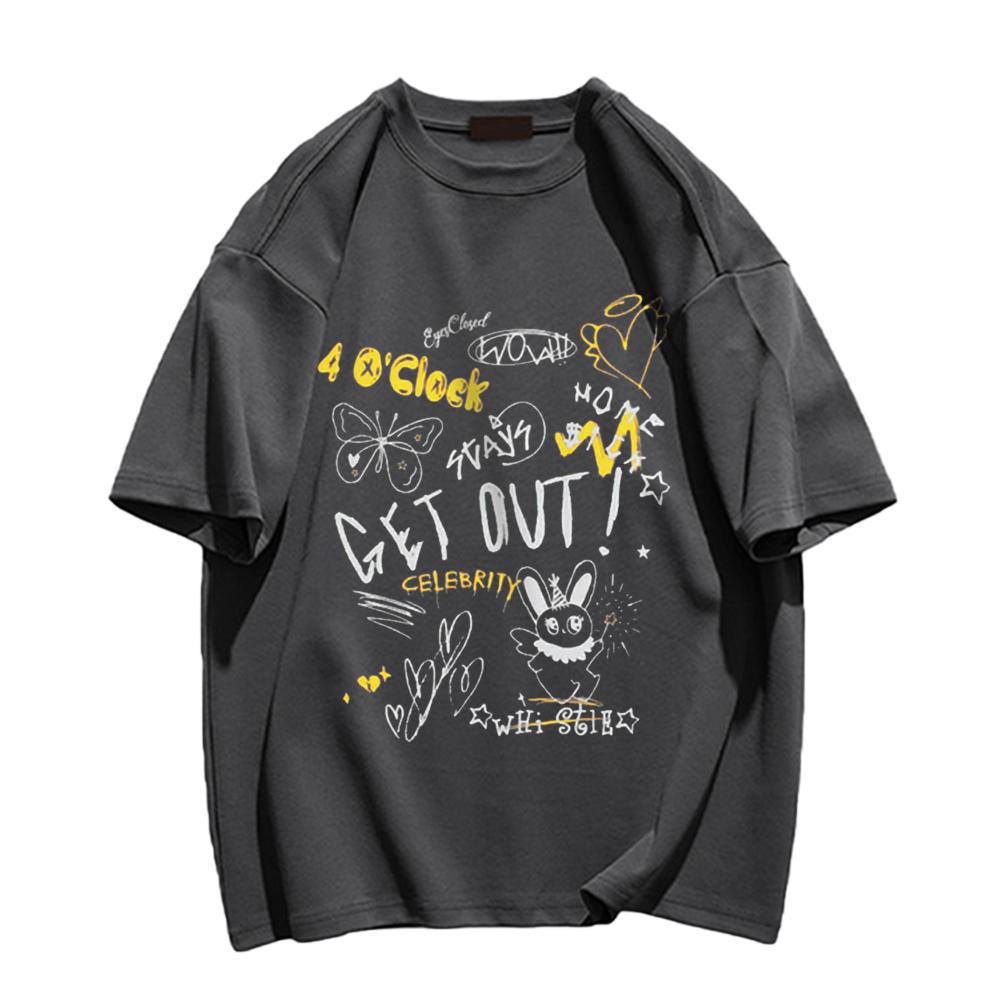 American Street Graffiti Cotton T-shirt