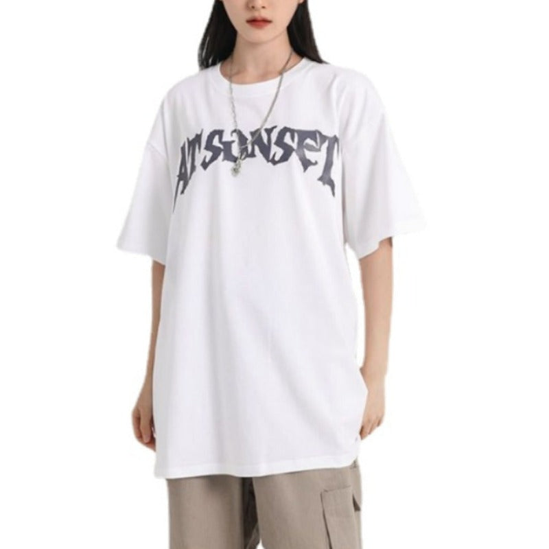 Romantic Sunset Print T-shirt