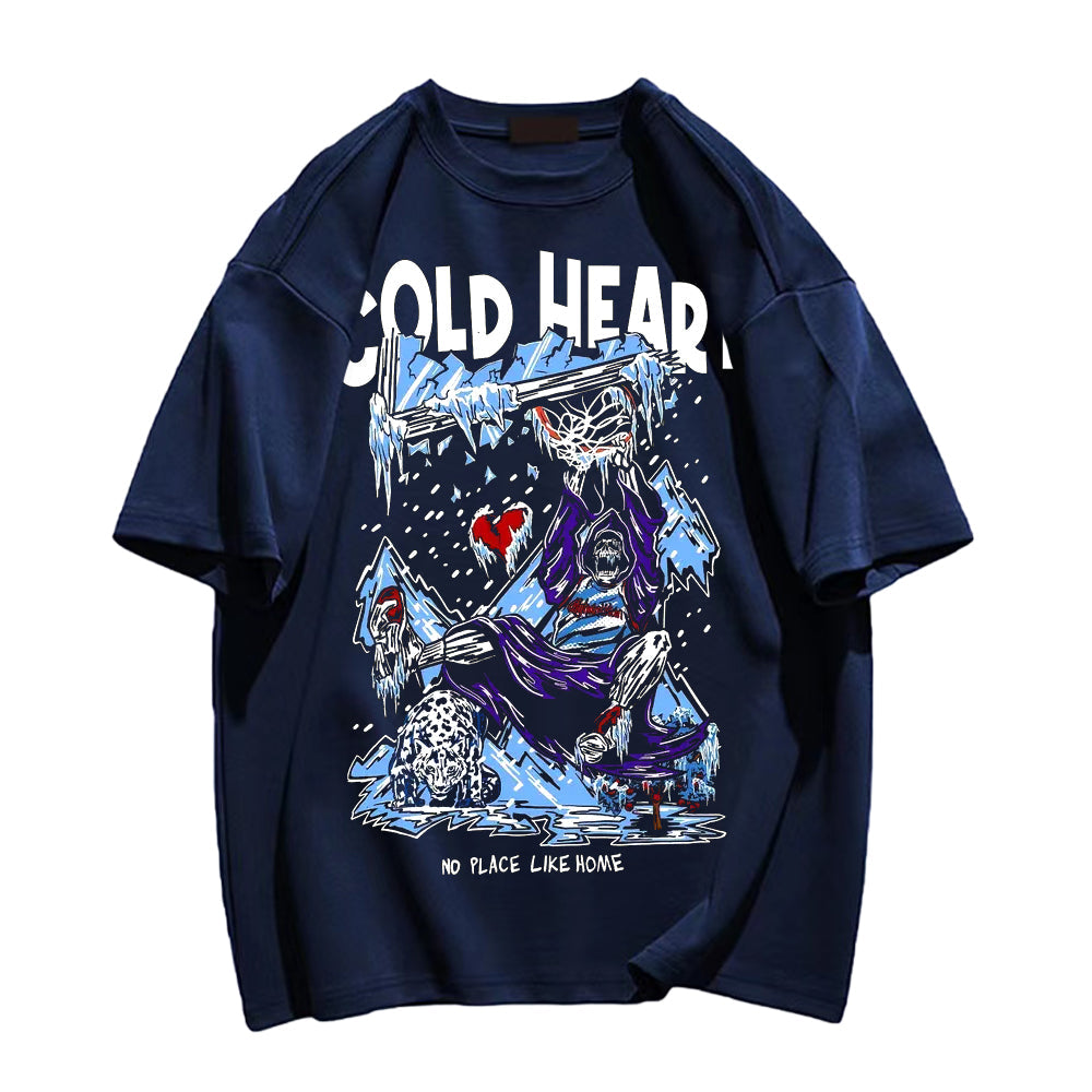 Men's Casual Cotton Skull Collection Graphic Print T-shirt