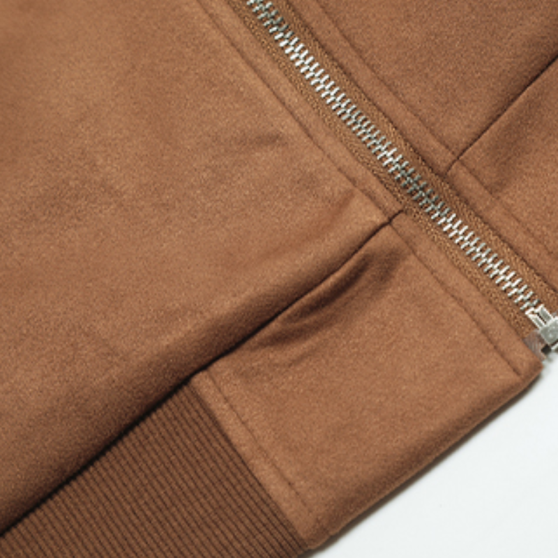 Vintage Embroidered Suede Lapel Jacket