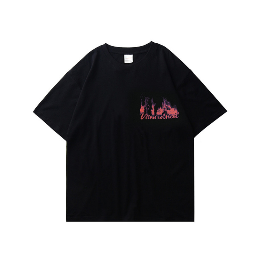 Urban Street Flame Love Graphic T-Shirt