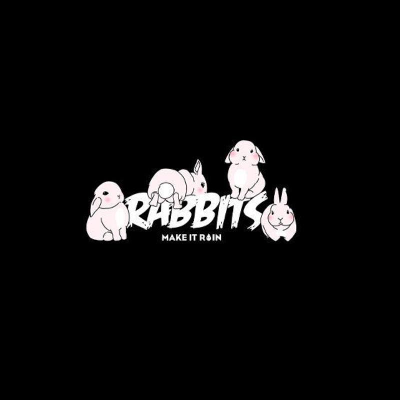 Cute Rabbits Print Cotton T-shirt
