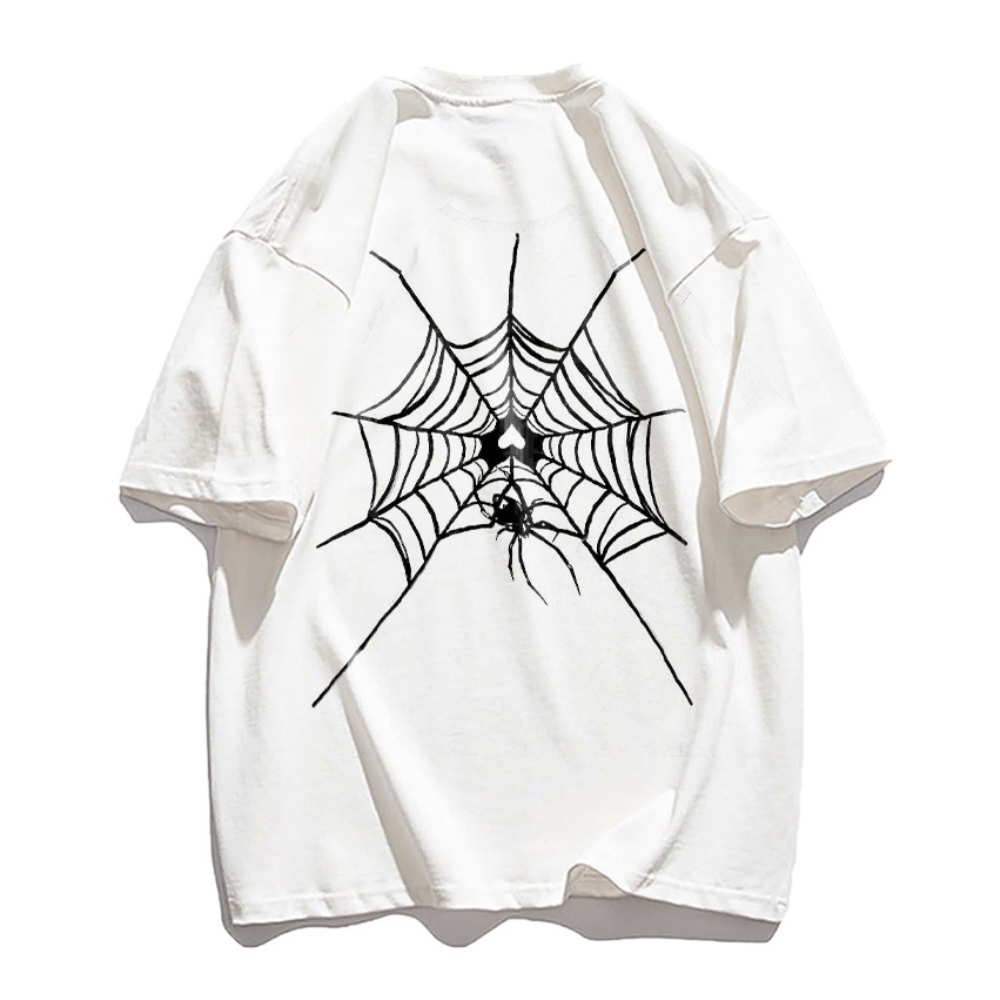 Street Love Spider Web Print T-shirt