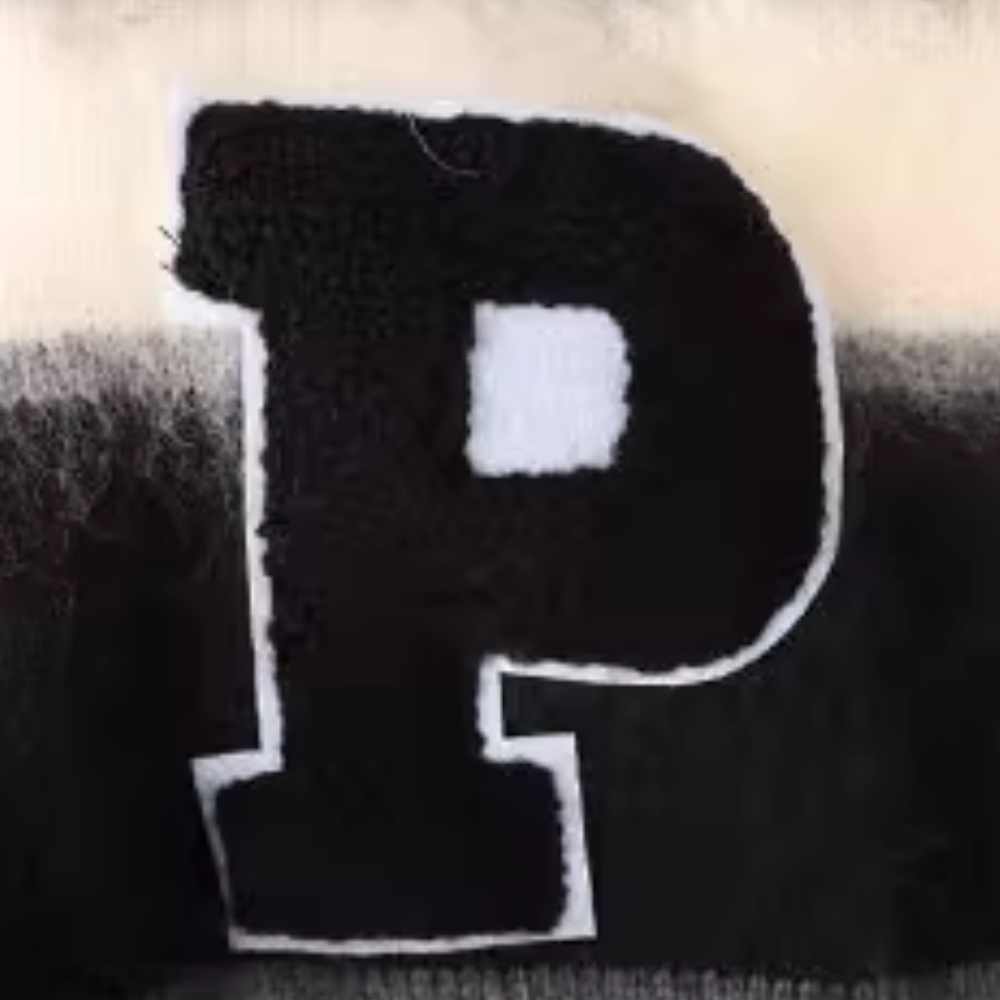 Women's Classic Letter P Striped Sweater