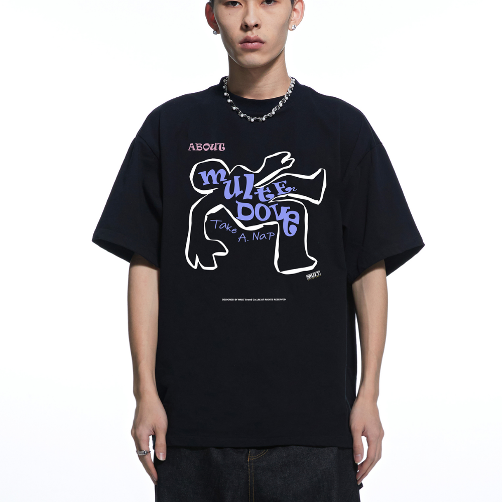 Urban Cartoon Graphic Cotton T-Shirt