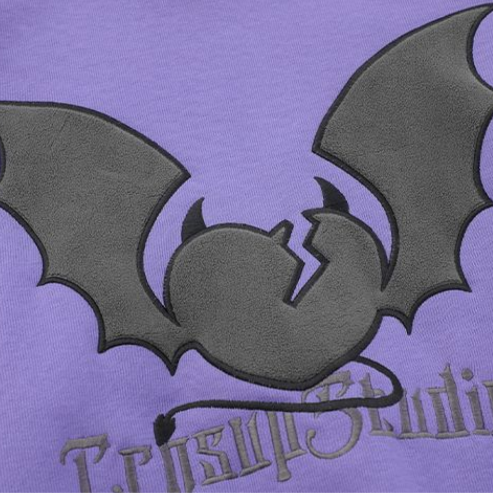 American Bat Embroidery Couple Hoodie
