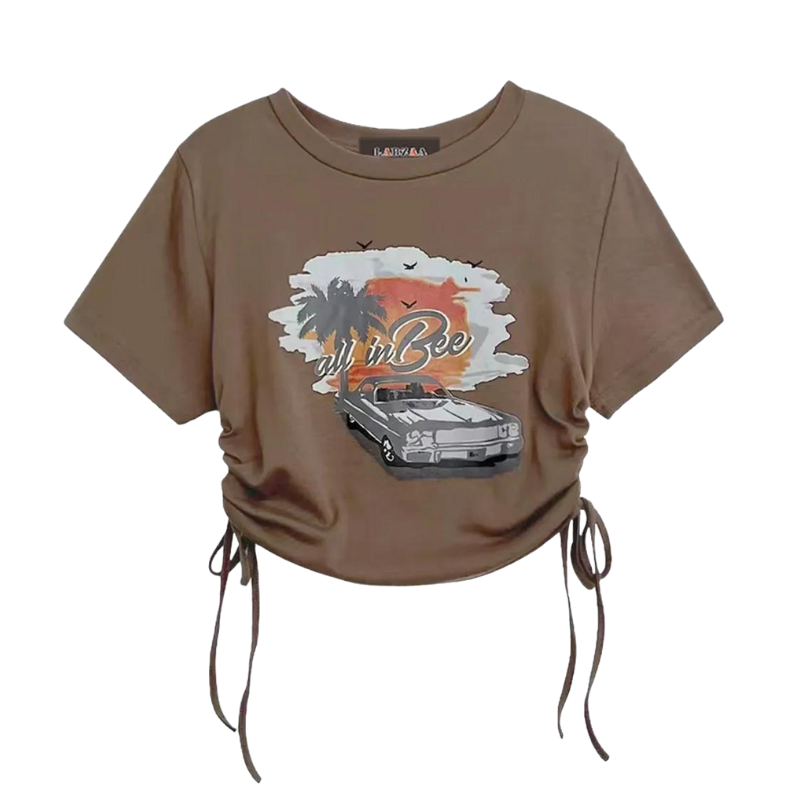 Women's Vintage Drawstring T-shirt