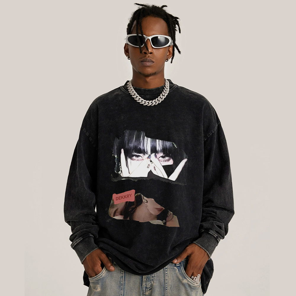 Street Girl Solid Color Sweatshirt