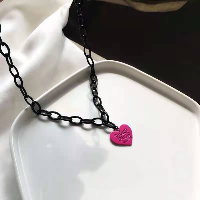 Red Heart Chain Necklace