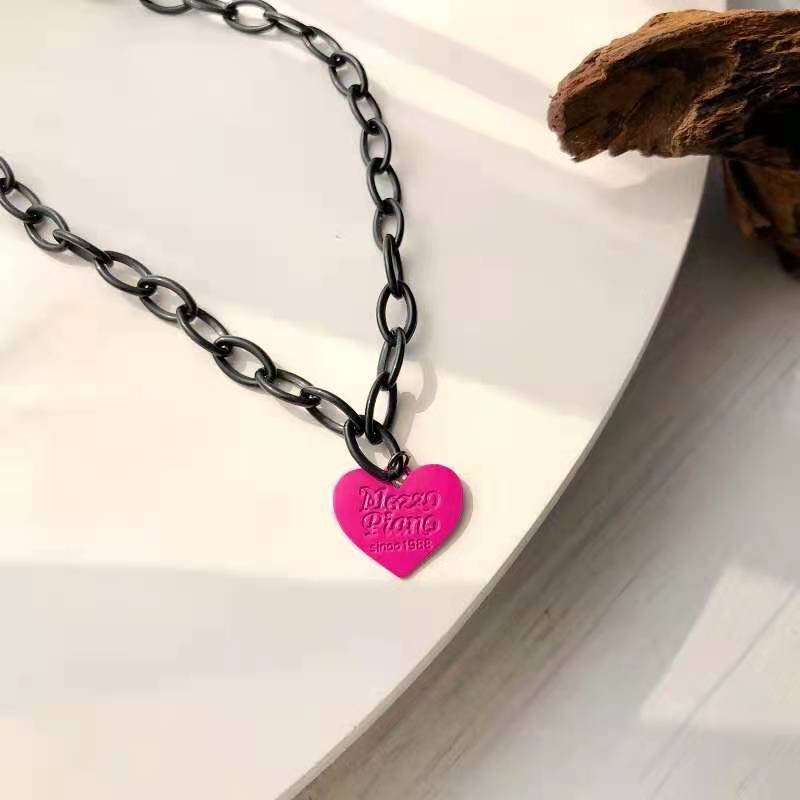 Red Heart Chain Necklace