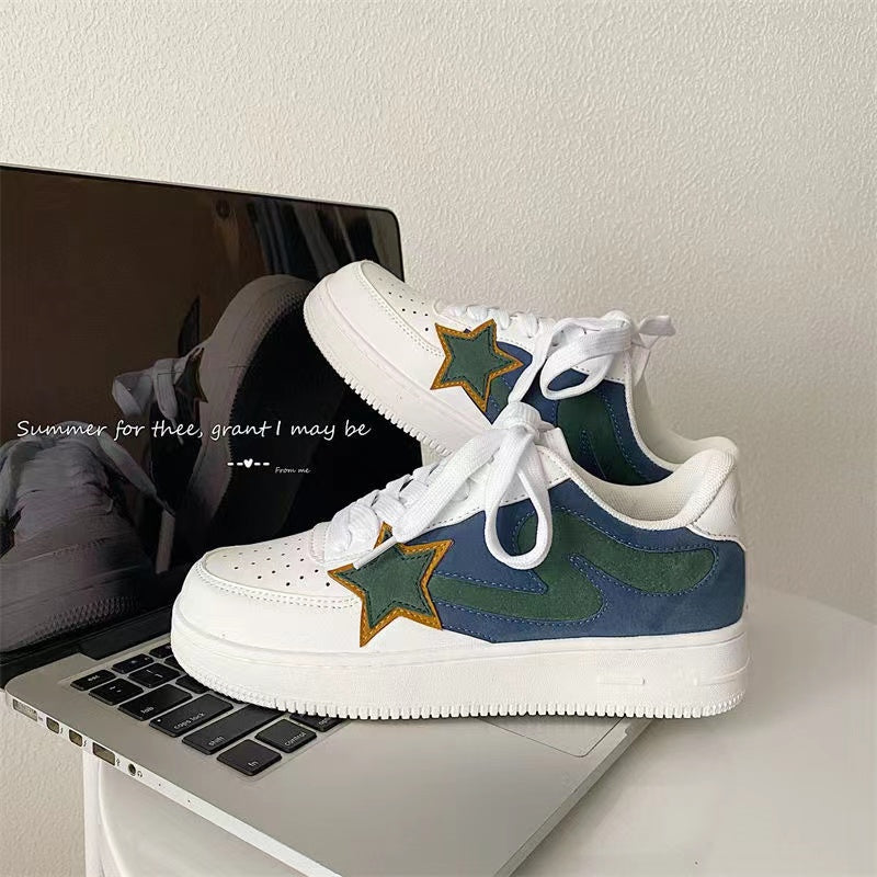 H-Block |Classic Star Patchwork Casual Sneakers