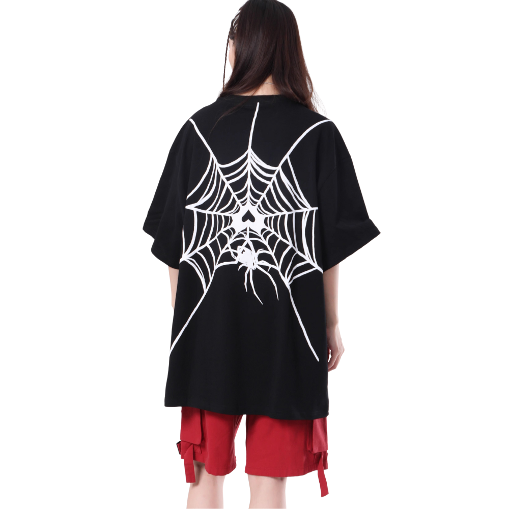 Street Love Spider Web Print T-shirt