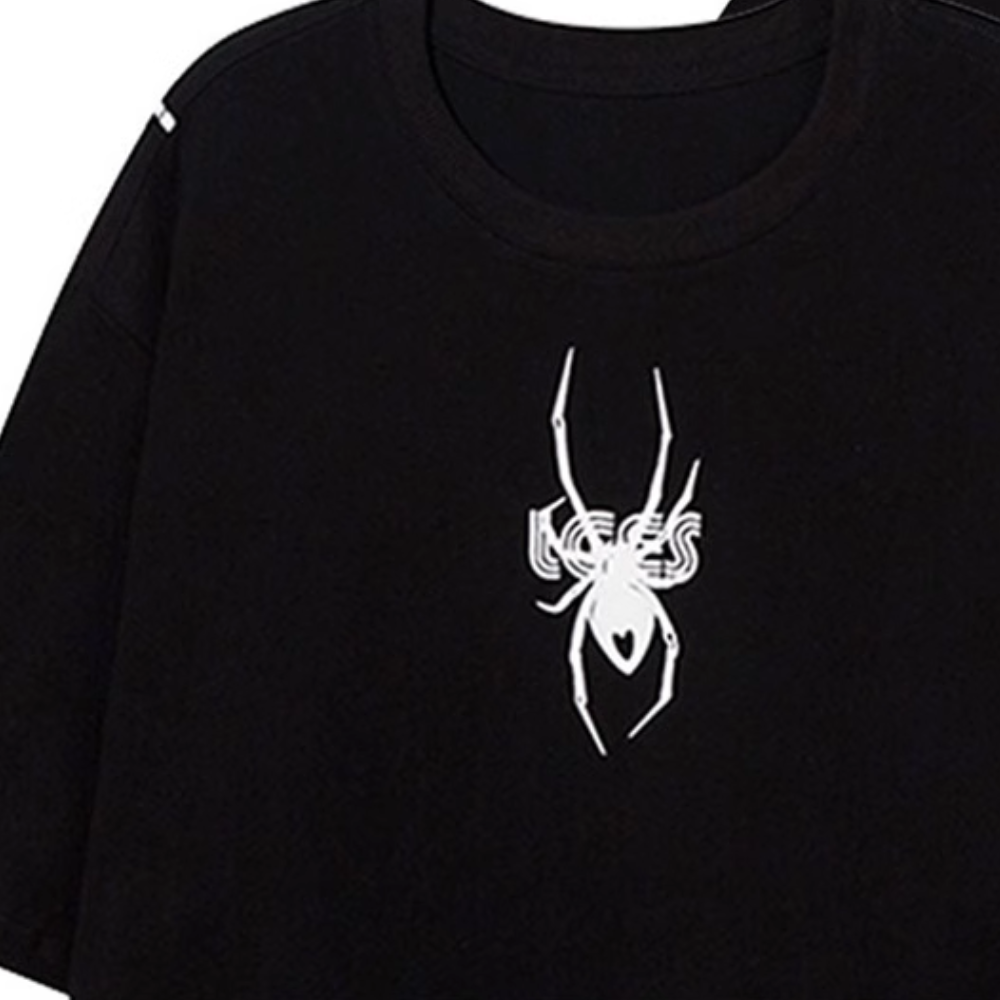 Street Love Spider Web Print T-shirt
