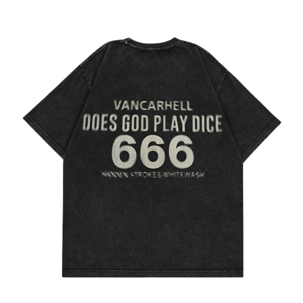 Dice Print Washed T-shirt