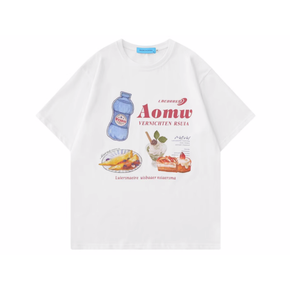 Family Dessert Print Cotton T-shirt