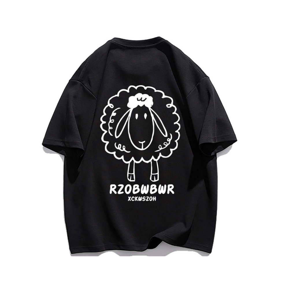 Simple Sheep Printed T-shirt