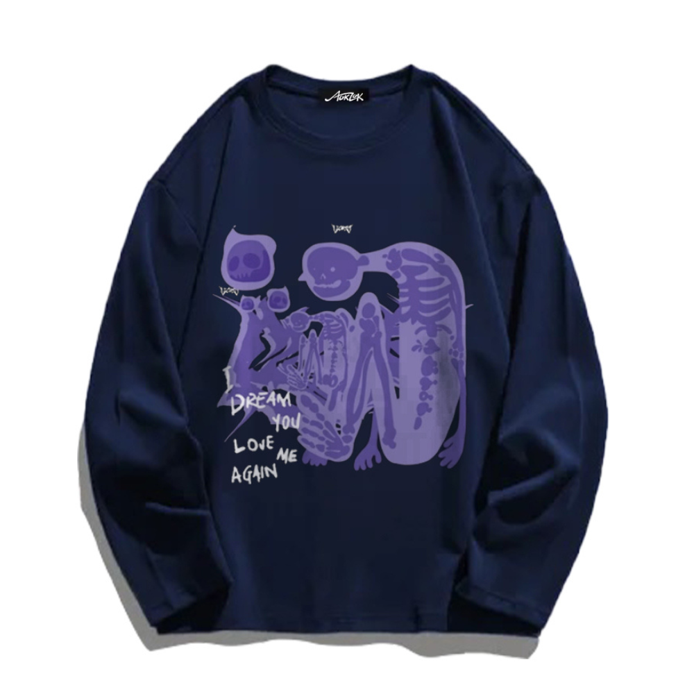 Dark Skull Crewneck Long Sleeve Shirt