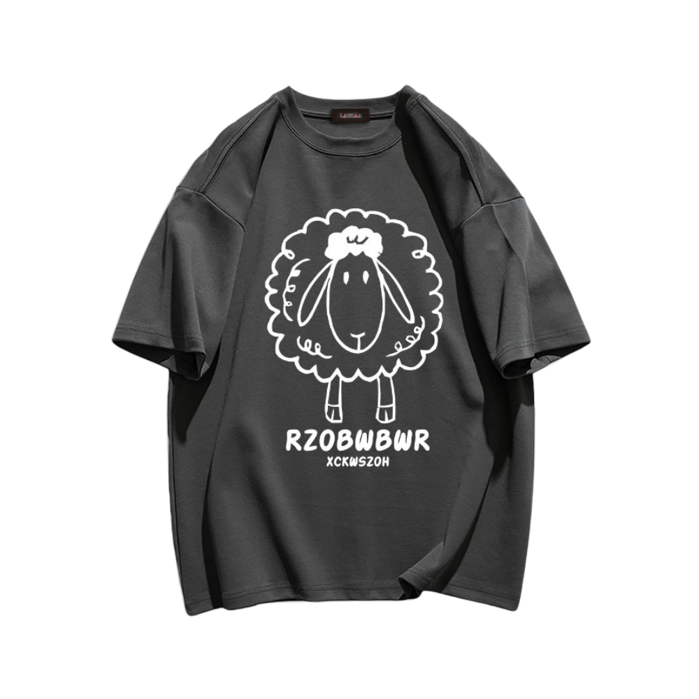 Simple Sheep Printed T-shirt