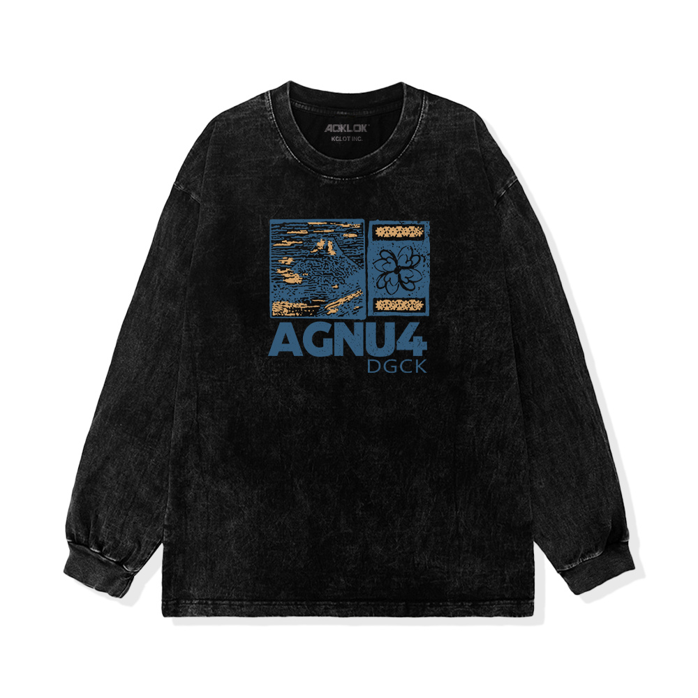 Vintage Landscape Print Sweatshirt