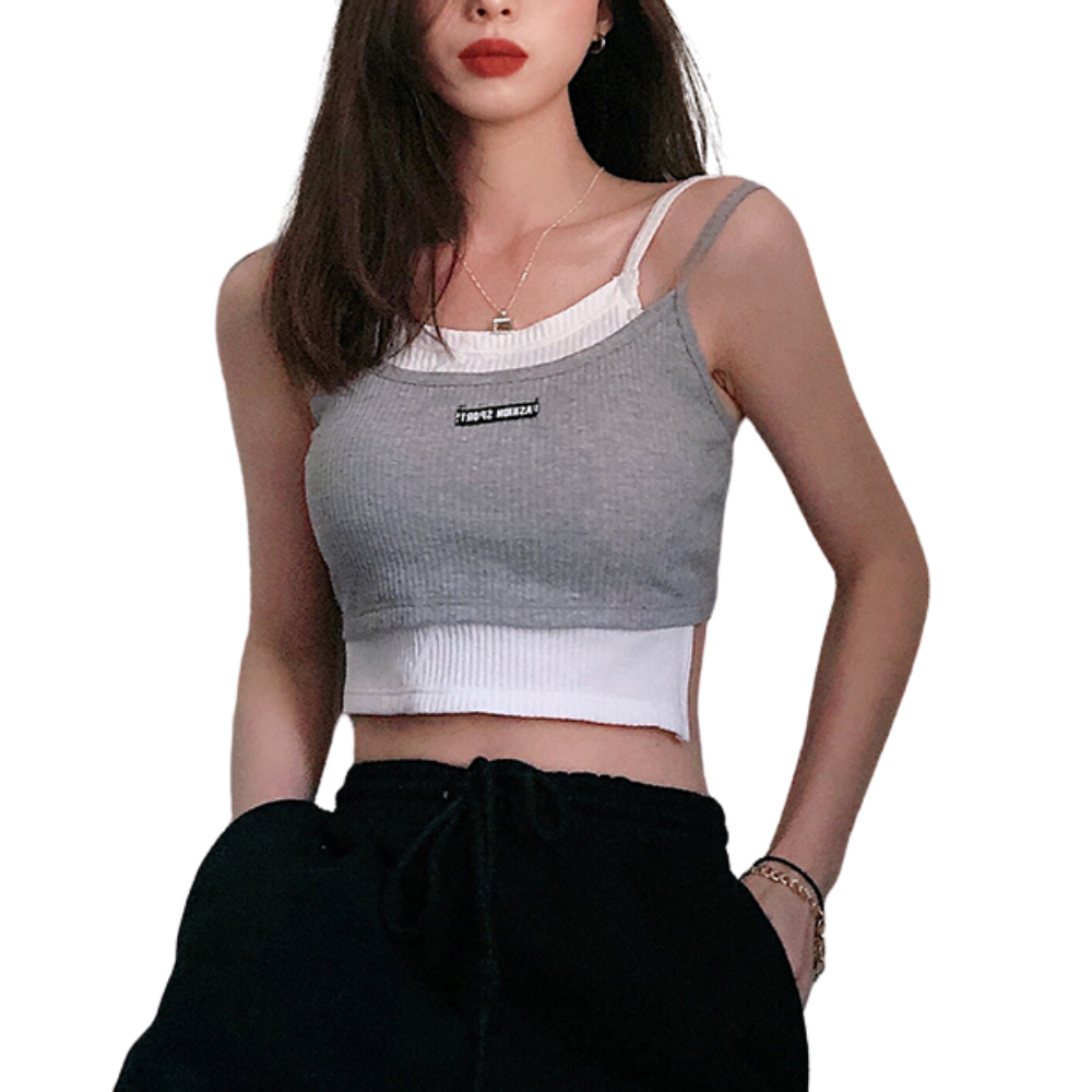 Women's Patchwork Contrasting Colors Cami Top